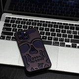 Frosted Skull Phone Case Hollow Protective Cover