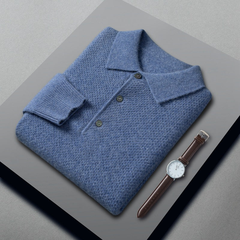 Adrian-Jack Knitted Polo Sweater