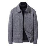 Spring Autumn New Men's Woolen Lapel Jacket Casual Trendy Neat Overcoat Business Casual Dad's Jacket For Men