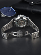 LONGLUX automatic watch luxury wholesale mechanical wristwatches stainless steel skeleton waterproof  mens watch men gift