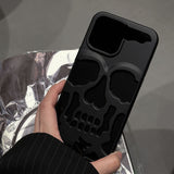 Frosted Skull Phone Case Hollow Protective Cover