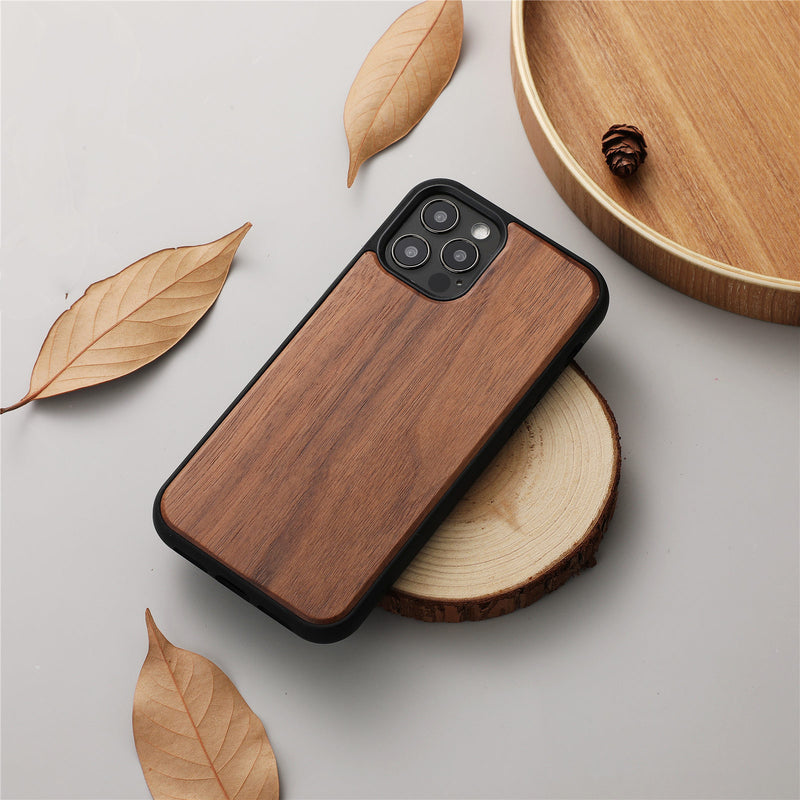 Magnetic Wooden Shatterproof Mobile Phone Case