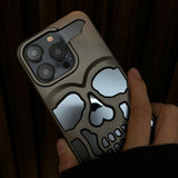 Frosted Skull Phone Case Hollow Protective Cover