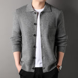 Men's Long-sleeved Knitted Cardigan Jacket