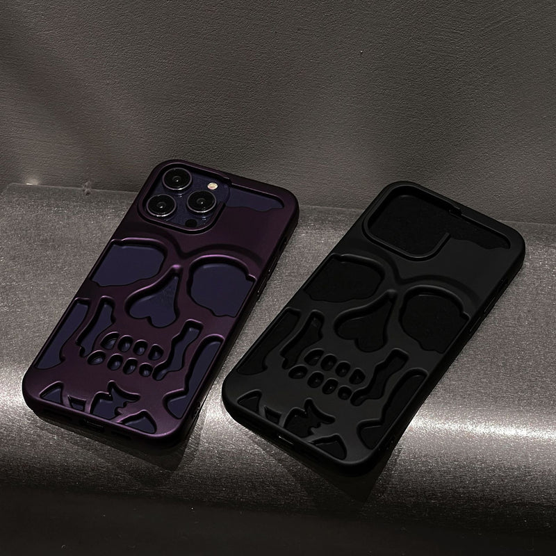 Frosted Skull Phone Case Hollow Protective Cover