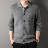 Men's Long-sleeved Knitted Cardigan Jacket